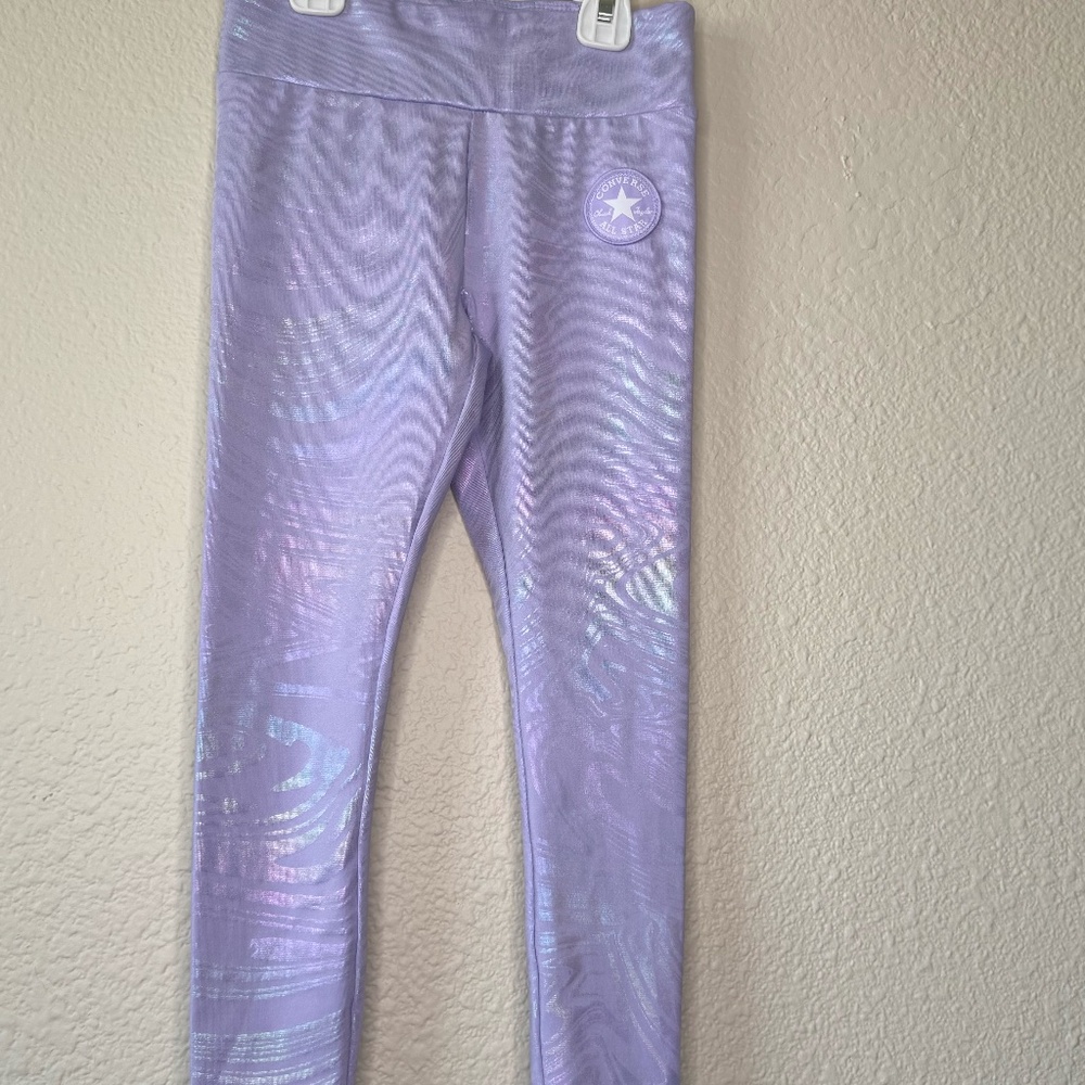 Converse All Star Leggings, Purple, Girls